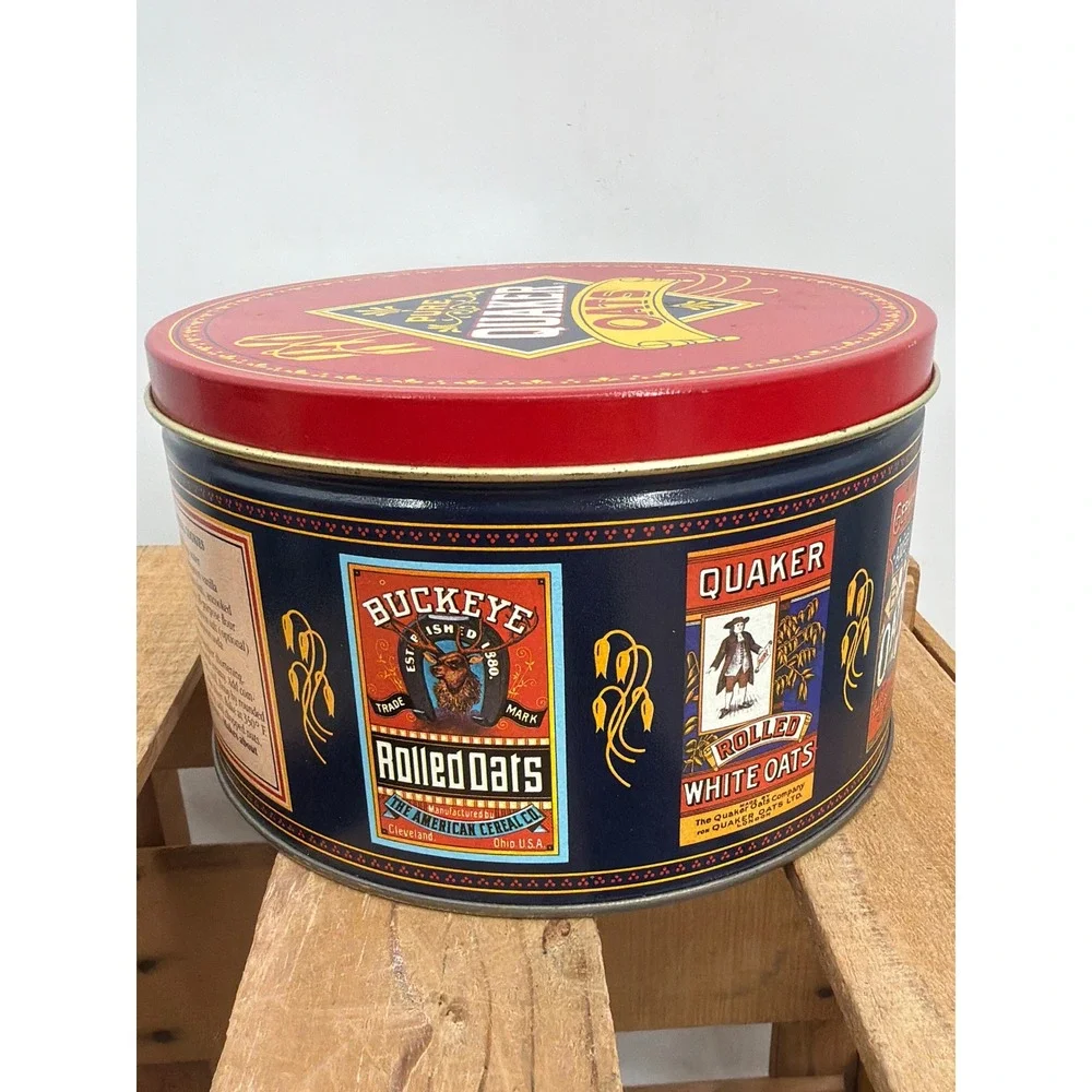 Vintage 1983 Quaker Oats Limited‎ Edition Heritage Cookie Tin 7